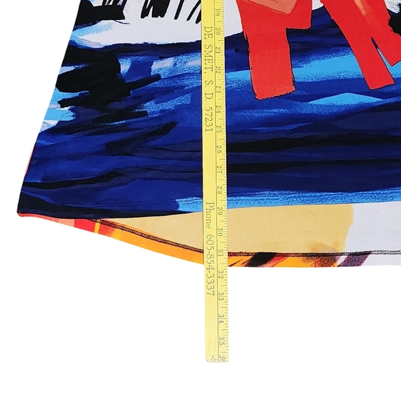 JESS & JANE Monet Print Tunic Top Plus Size 1X Colorful Abstract Art Made in USA - Picture 10 of 14